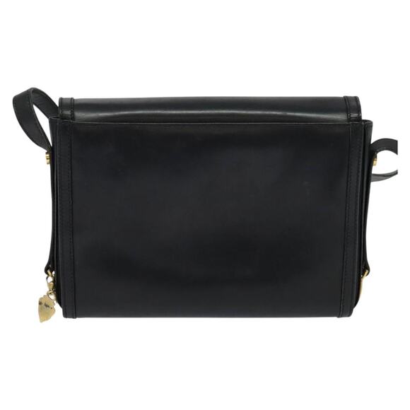 GUCCI Shoulder Bag Leather Black Gold - Picture 3 of 12